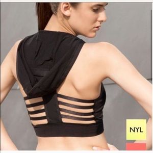 Caged hooded sports bra bundle for festival bear